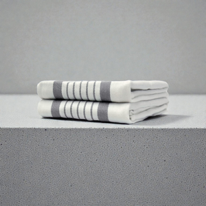 Butler Towels | Premium Cotton Kitchen Towels 2-Pack with Custom Leatherette Patches | HP Design McKinney TX