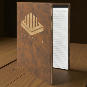 Custom Leatherette Portfolio with Notepad | Personalized 9.5" x 12" Executive Padfolio | HP Design McKinney TX