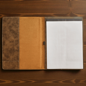 Custom Leatherette Portfolio with Notepad | Personalized 9.5" x 12" Executive Padfolio | HP Design McKinney TX
