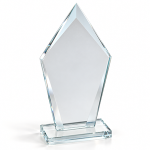 Clear Diamond Glass Award | Personalized Recognition Trophy