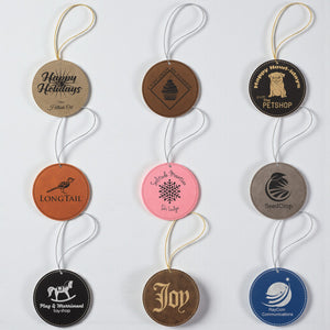 Custom Engraved Leatherette Ornament – Personalized Holiday Decoration | HP Design