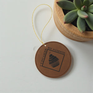 Custom Engraved Leatherette Ornament – Personalized Holiday Decoration | HP Design