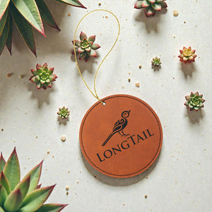 Custom Engraved Leatherette Ornament – Personalized Holiday Decoration | HP Design