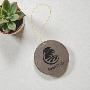 Custom Engraved Leatherette Ornament – Personalized Holiday Decoration | HP Design