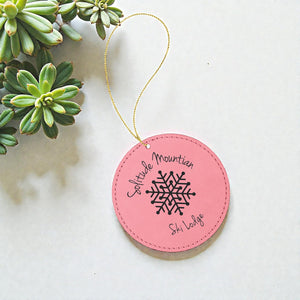 Custom Engraved Leatherette Ornament – Personalized Holiday Decoration | HP Design