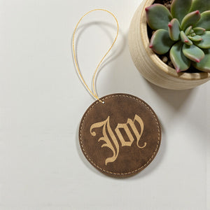 Custom Engraved Leatherette Ornament – Personalized Holiday Decoration | HP Design