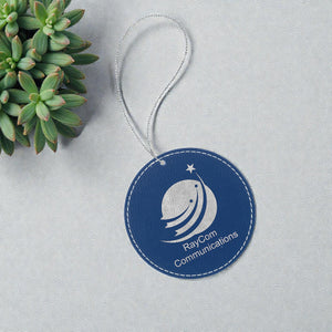 Custom Engraved Leatherette Ornament – Personalized Holiday Decoration | HP Design