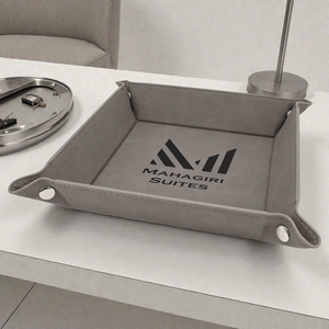 Leatherette Snap Up Tray – 9” | Personalized Leatherette Gift