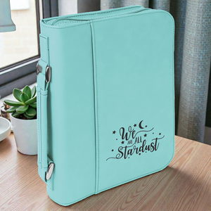 Custom Leatherette Book Cover with Handle & Zipper – Personalized Bible Cover up to 7.25" x 10.25" | HP Design