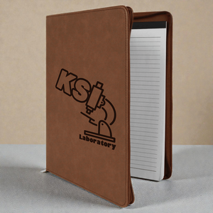Personalized Leatherette Portfolio with Zipper | Custom Engraved 9.5" x 12" Padfolio with Notepad | HP Design McKinney TX
