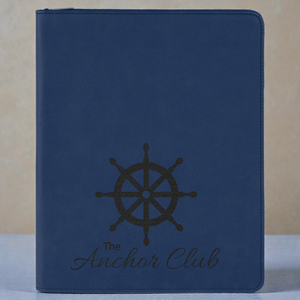 Personalized Leatherette Portfolio with Zipper | Custom Engraved 9.5" x 12" Padfolio with Notepad | HP Design McKinney TX