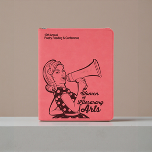 Personalized Leatherette Portfolio with Zipper | Custom Engraved 9.5" x 12" Padfolio with Notepad | HP Design McKinney TX