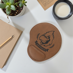 Custom Leatherette Mouse Pad with Wrist Rest – Personalized 9" x 10.25" Desk Accessory | HP Design