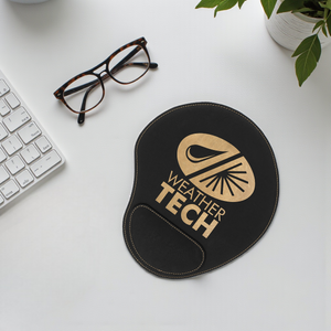 Custom Leatherette Mouse Pad with Wrist Rest – Personalized 9" x 10.25" Desk Accessory | HP Design