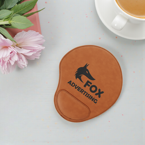 Custom Leatherette Mouse Pad with Wrist Rest – Personalized 9" x 10.25" Desk Accessory | HP Design