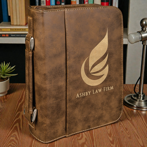 Custom Leatherette Book Cover with Handle & Zipper – Personalized Bible Cover up to 7.25" x 10.25" | HP Design