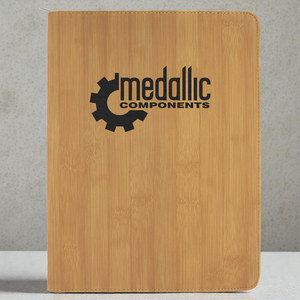 Personalized Leatherette Portfolio with Zipper | Custom Engraved 9.5" x 12" Padfolio with Notepad | HP Design McKinney TX