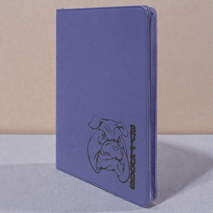 Personalized Leatherette Portfolio with Zipper | Custom Engraved 9.5" x 12" Padfolio with Notepad | HP Design McKinney TX