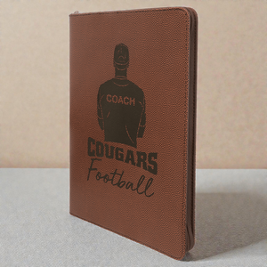 Personalized Leatherette Portfolio with Zipper | Custom Engraved 9.5" x 12" Padfolio with Notepad | HP Design McKinney TX
