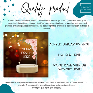 Personalized Masters Graduation Gift | Custom Acrylic Plaque for Daughter | HP Design McKinney TX