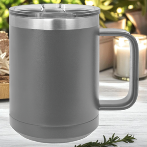 Custom Polar Camel 15 oz Vacuum Insulated Mug with Slider Lid – Personalized Stainless Steel Coffee Mug | Laser Engraved Gift by HP Design