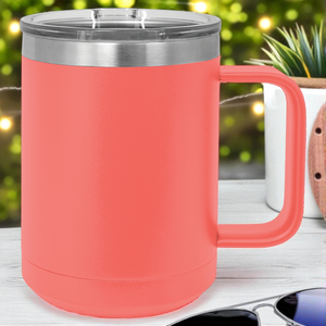 Custom Polar Camel 15 oz Vacuum Insulated Mug with Slider Lid – Personalized Stainless Steel Coffee Mug | Laser Engraved Gift by HP Design