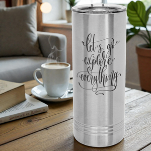 Custom Engraved 22 oz. Skinny Tumbler with Slider Lid | Personalized Stainless Steel | HP Design McKinney TX