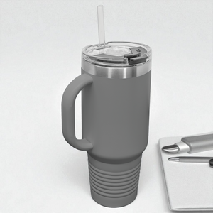 Custom Polar Camel 40 oz. Travel Mug with Handle & Straw – Personalized Stainless Steel Insulated Tumbler
