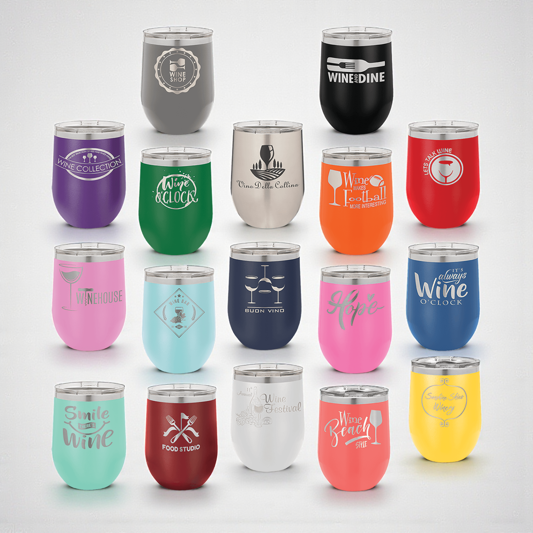 Custom Engraved Polar Camel 12 oz Stemless Wine Tumbler | Personalized  Bridesmaid Gift