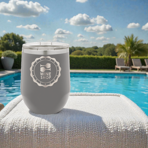 Custom Engraved 12 oz. Polar Camel Stemless Wine Tumbler with Lid – Insulated Stainless Steel | HP Design