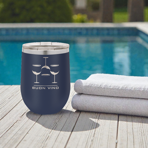 Custom Engraved 12 oz. Polar Camel Stemless Wine Tumbler with Lid – Insulated Stainless Steel | HP Design