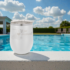 Custom Engraved 12 oz. Polar Camel Stemless Wine Tumbler with Lid – Insulated Stainless Steel | HP Design