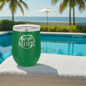 Custom Engraved 12 oz. Polar Camel Stemless Wine Tumbler with Lid – Insulated Stainless Steel | HP Design