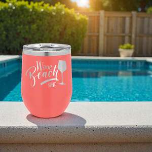 Custom Engraved 12 oz. Polar Camel Stemless Wine Tumbler with Lid – Insulated Stainless Steel | HP Design