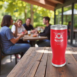 Custom Engraved Polar Camel Pilsner with Clear Lid – Insulated Stainless Steel Beer Glass | HP Design