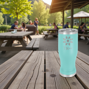 Custom Engraved Polar Camel Pilsner with Clear Lid – Insulated Stainless Steel Beer Glass | HP Design