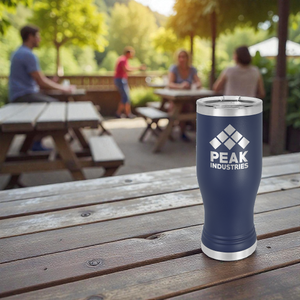 Custom Engraved Polar Camel Pilsner with Clear Lid – Insulated Stainless Steel Beer Glass | HP Design