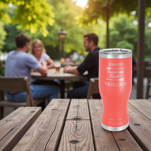 Custom Engraved Polar Camel Pilsner with Clear Lid – Insulated Stainless Steel Beer Glass | HP Design