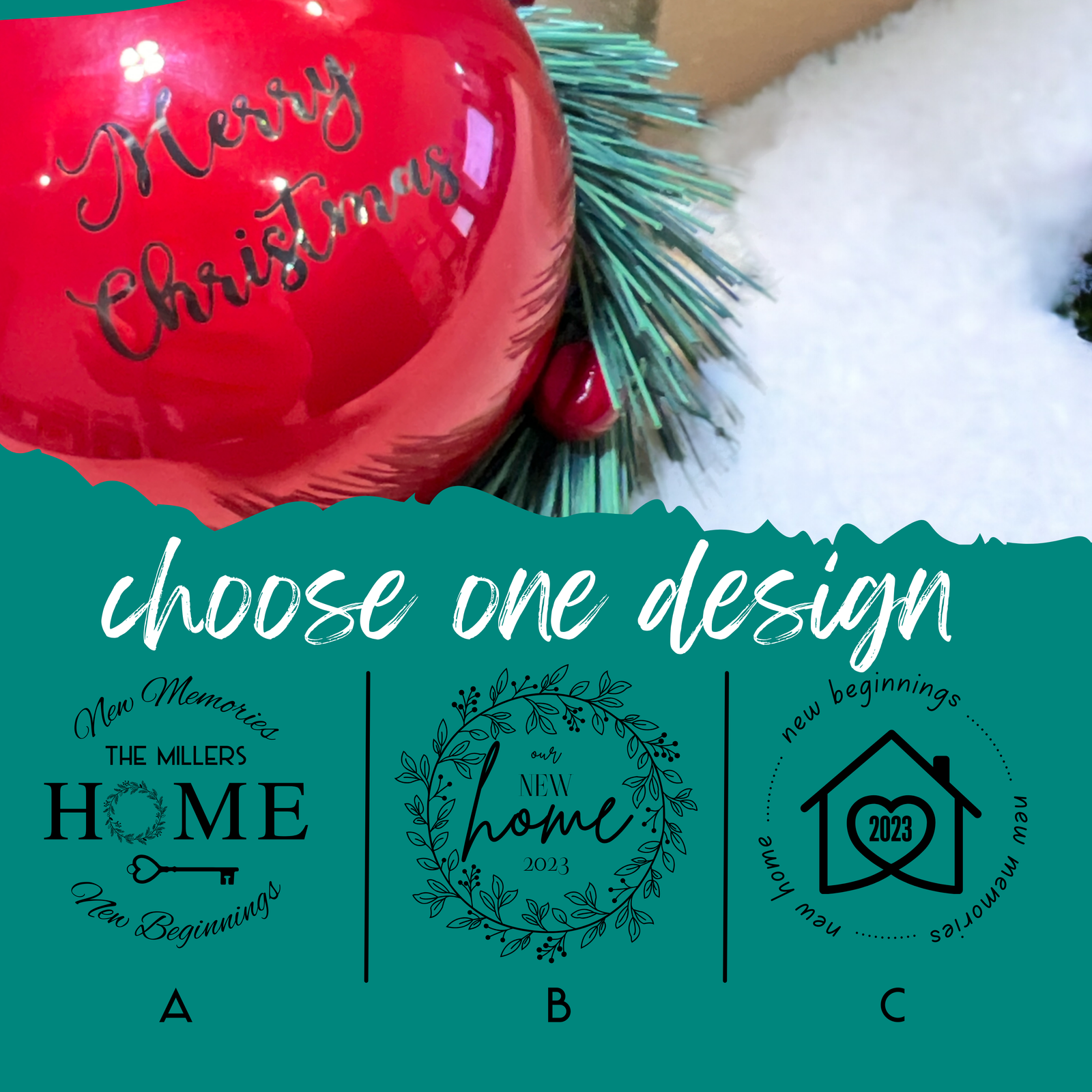 Custom Engraved Leatherette Ornament – Personalized Holiday Decoration | HP Design