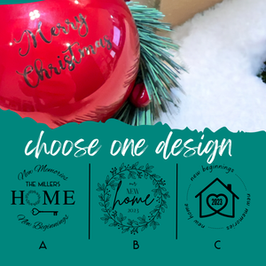Custom Engraved Leatherette Ornament – Personalized Holiday Decoration | HP Design