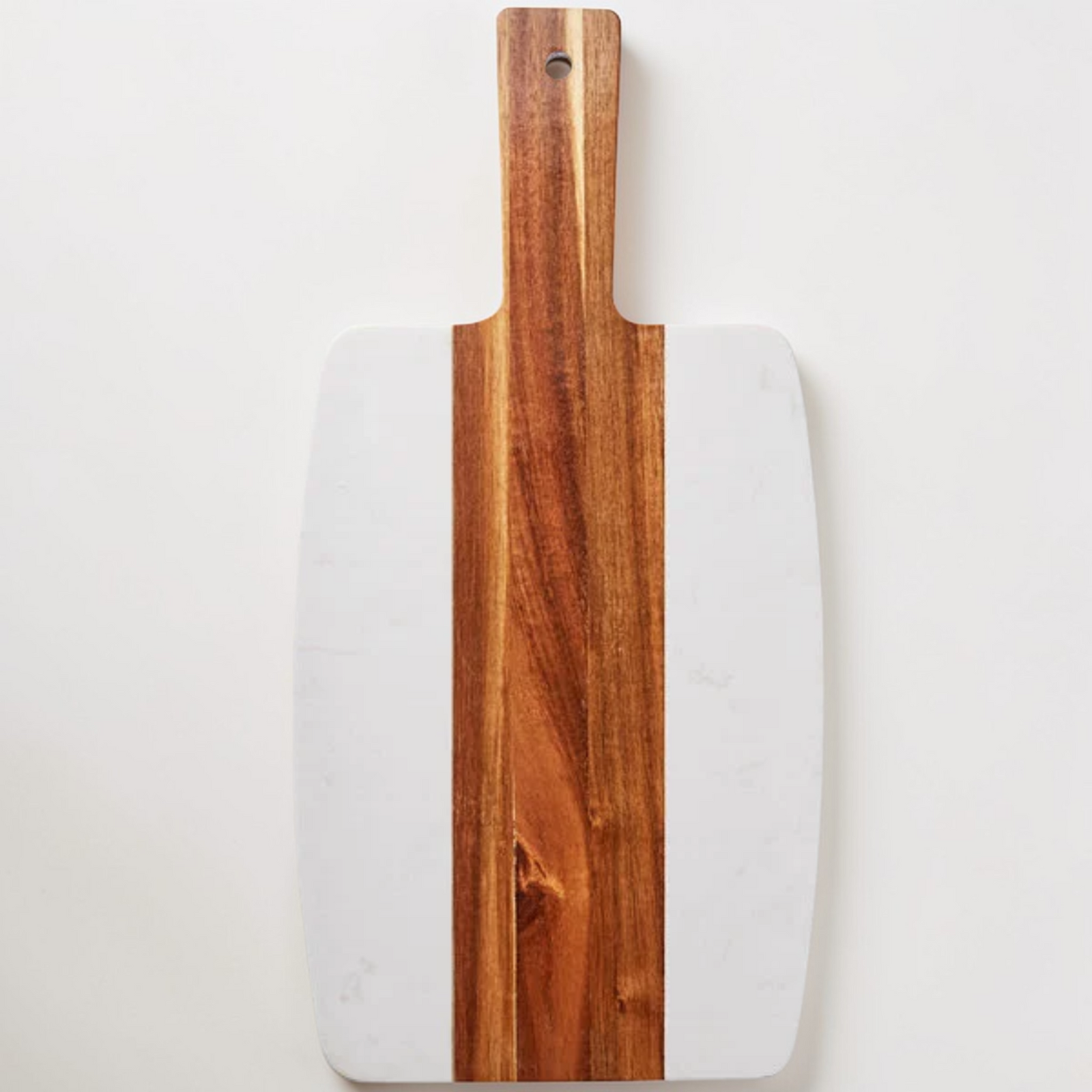 Acacia Wood and Marble Serving Board with Handle – Bulk Pack of 10 for Restaurants & Catering | HP Design