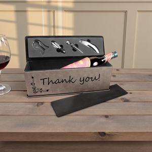 Custom Leatherette Wine Gift Box with Foam Insert – Personalized Wine Bottle Case in Multiple Colors | HP Design