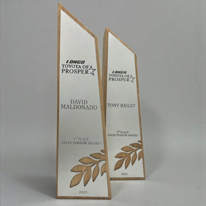 Custom Wood & Acrylic Recognition Award – Personalized Corporate or Achievement Trophy
