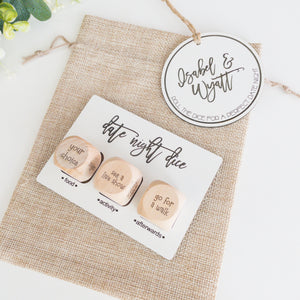 Custom Date Night Dice | Personalized Couples Game
